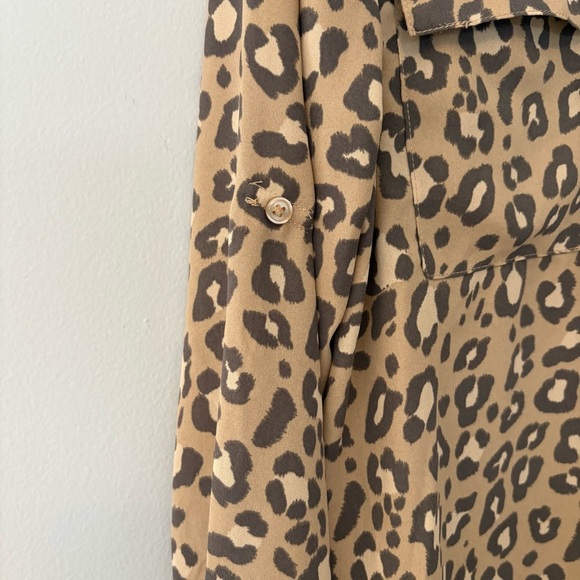 A New Day Leopard Print Long Sleeve Blouse (Size S) - Picture 4 of 9